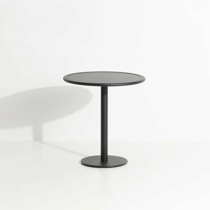 Table de bistrot ronde outdoor noire Week end - Petite friture