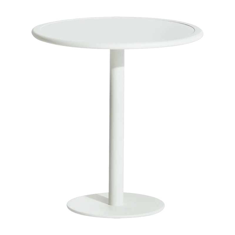 Table de bistrot ronde outdoor blanche Week end - Petite friture