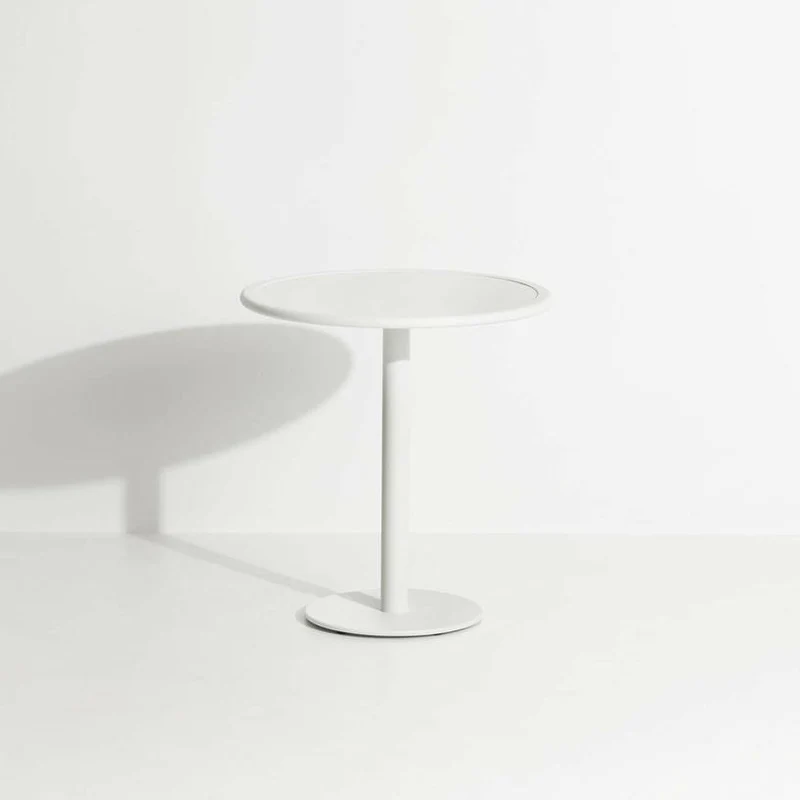 Table de bistrot ronde outdoor blanche Week end - Petite friture