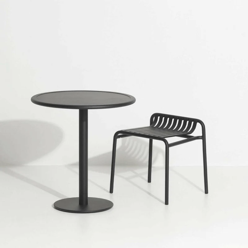 Table de bistrot ronde outdoor blanche Week end - Petite friture
