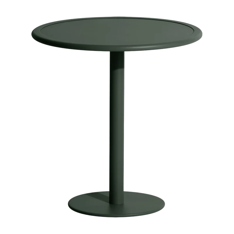 Table de bistrot ronde outdoor vert bouteille Week end - Petite friture