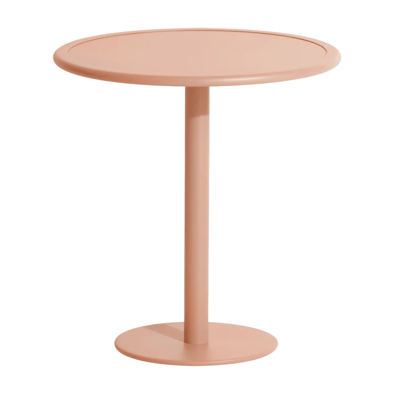 Table de bistrot ronde outdoor rose blush Week end - Petite friture