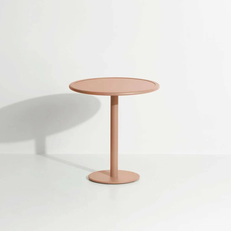 Table de bistrot ronde outdoor rose blush Week end - Petite friture