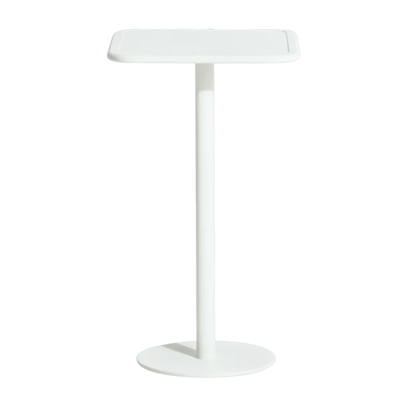 Table haute carrée outdoor blanche Week end - Petite friture