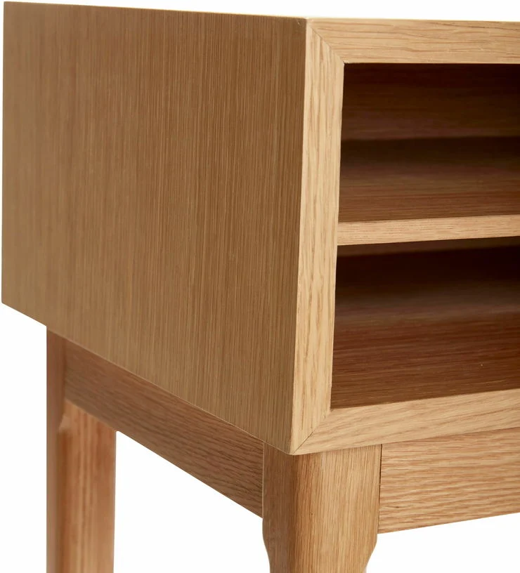 Console haute en bois de chêne avec 5 compartiments - Hübsch