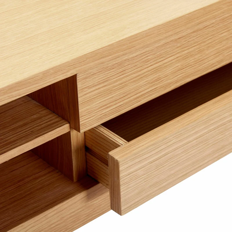 Console haute en bois de chêne avec 5 compartiments - Hübsch