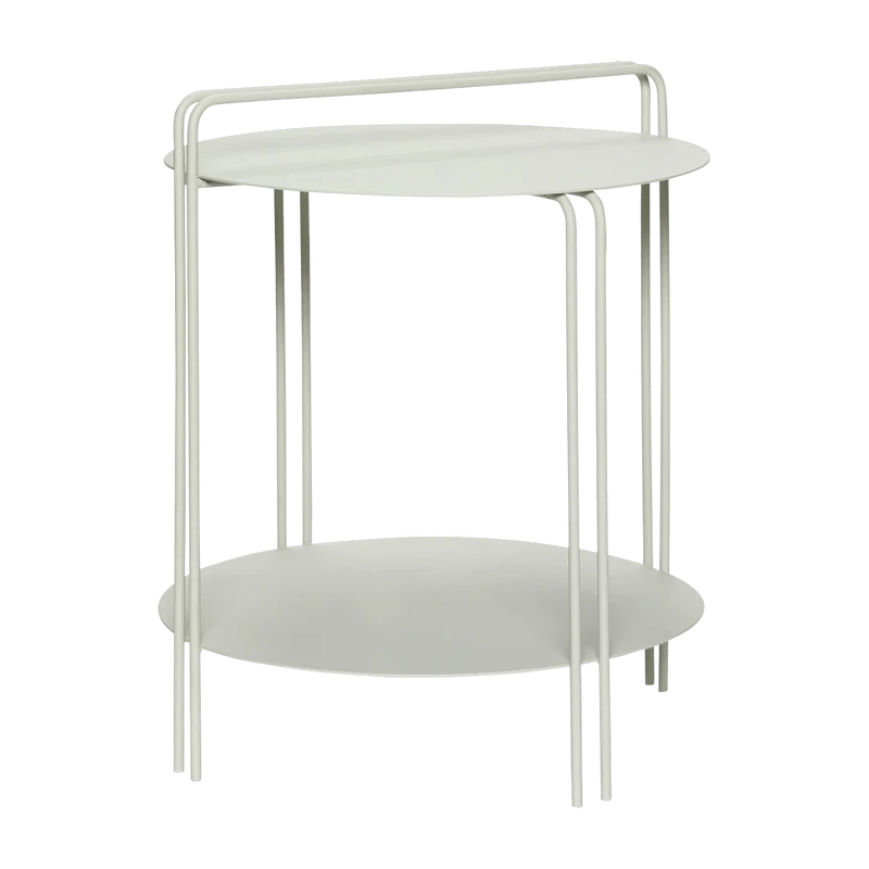 Table ronde en métal gris clair - Hübsch