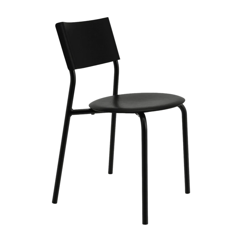 Chaise en plastique recyclé noire SSDr - TIPTOE