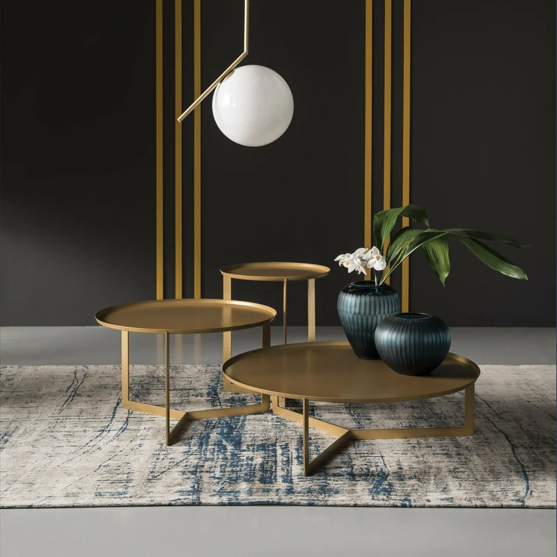 Table d'appoint dorée 40 cm Round 1 - Meme Design