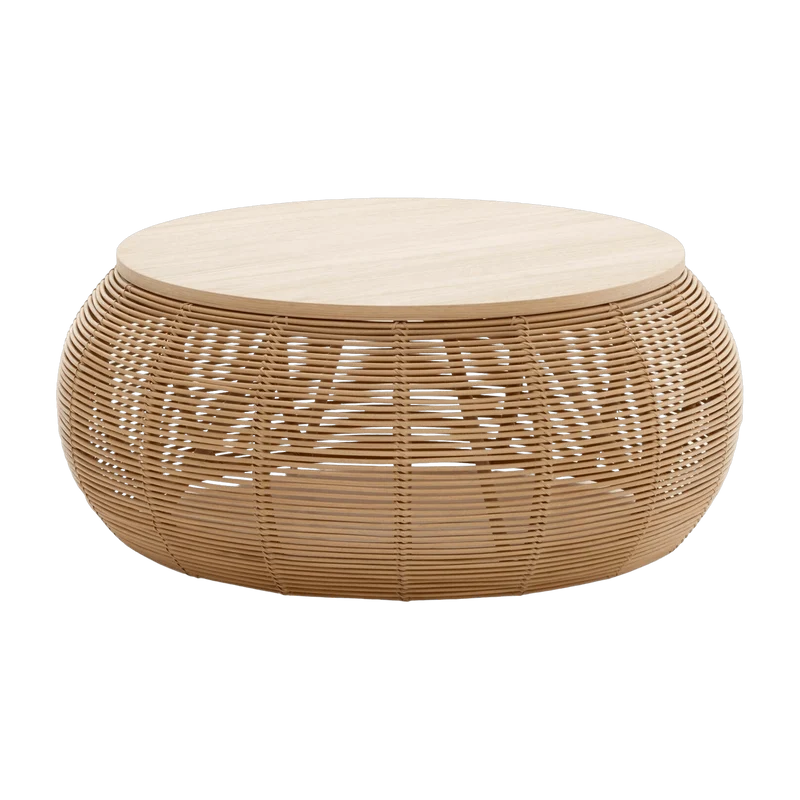 Table basse ronde en rotin 95x37cm Vivi - Vincent Sheppard