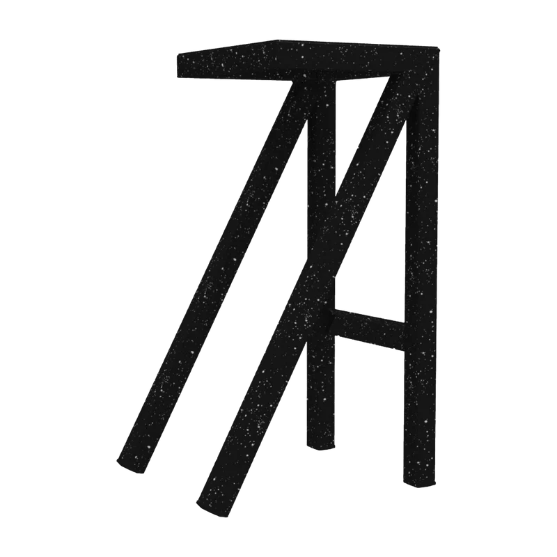 Tabouret haut noir moucheté Bureaurama - Magis