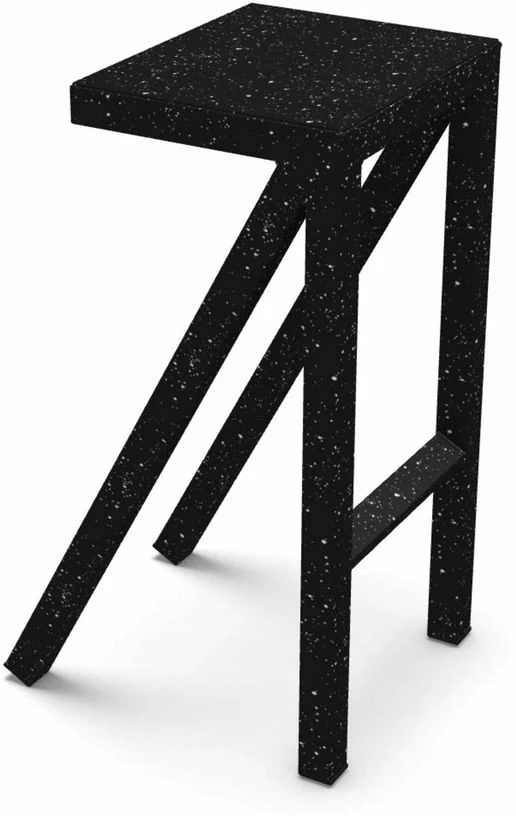 Tabouret haut noir moucheté Bureaurama - Magis
