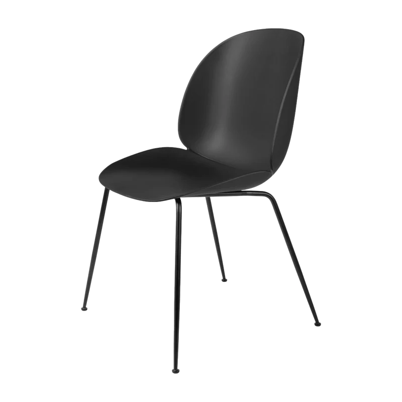 Chaise noire piétement en métal noir Beetle - Gubi