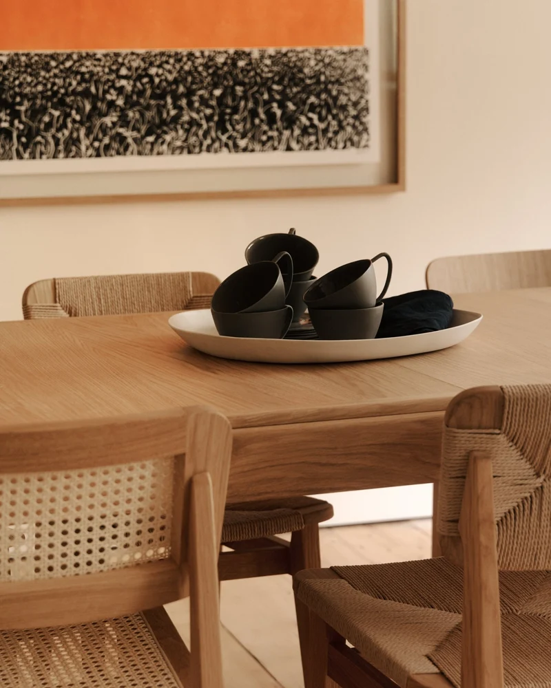 Chaise en cannage et bois de chêne naturel C-Chair - Gubi