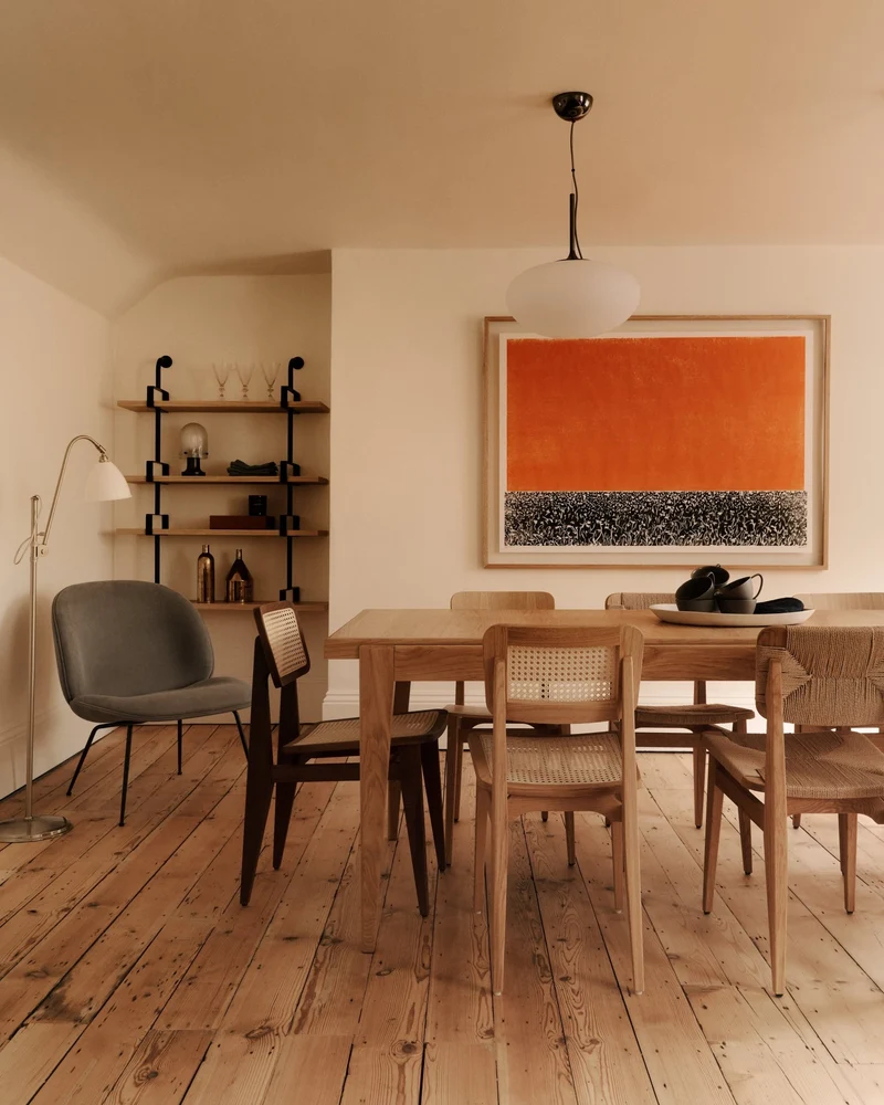 Chaise en cannage et bois de chêne naturel C-Chair - Gubi