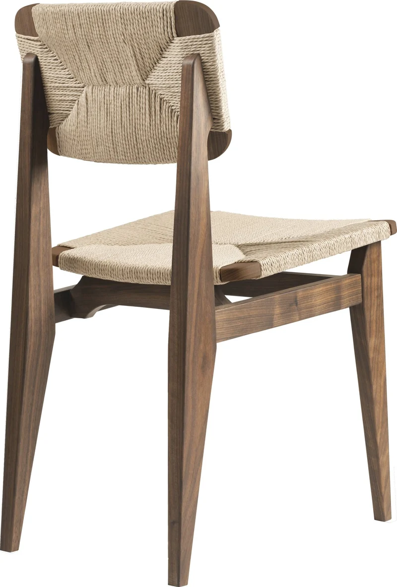 Chaise en papier tissé et bois de noyer C-Chair - Gubi