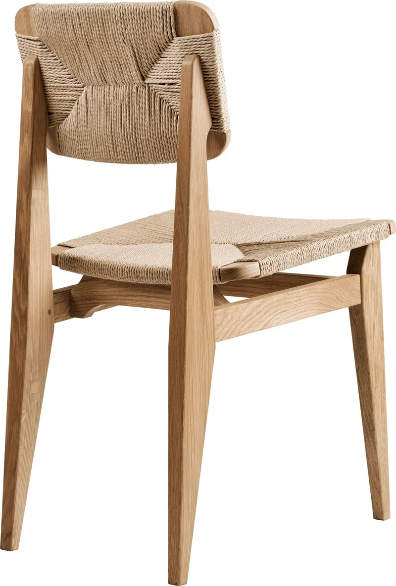 Chaise en papier tissé et bois de chêne naturel C-Chair - Gubi