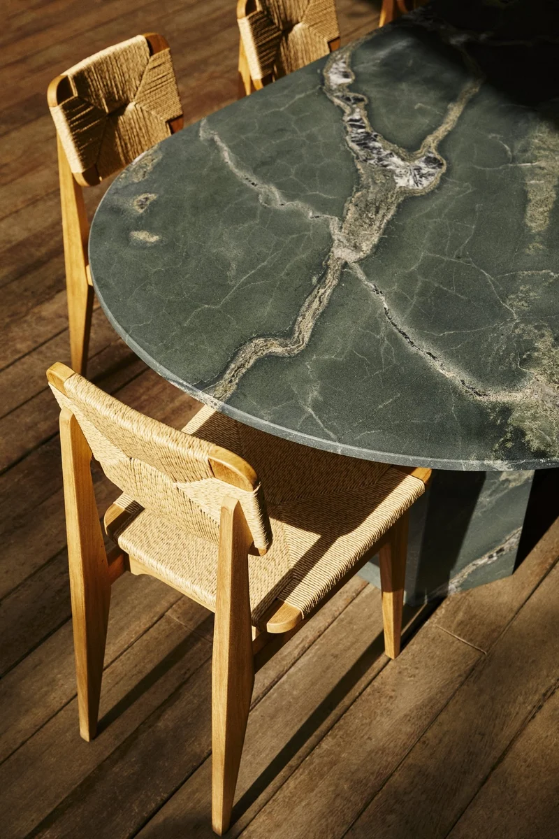 Chaise en papier tissé et bois de chêne naturel C-Chair - Gubi