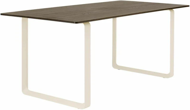 Table en chêne massif fumé et aluminium sable 170 x 85 cm 70/70 - Muuto