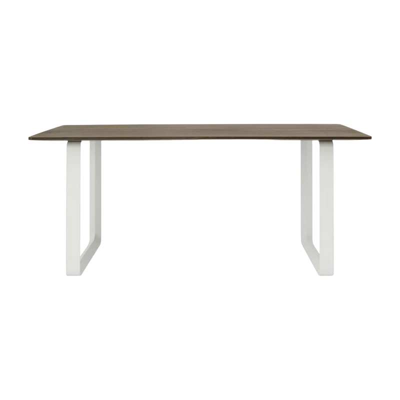 Table en chêne massif fumé et aluminium blanc 170 x 85 cm 70/70 - Muuto