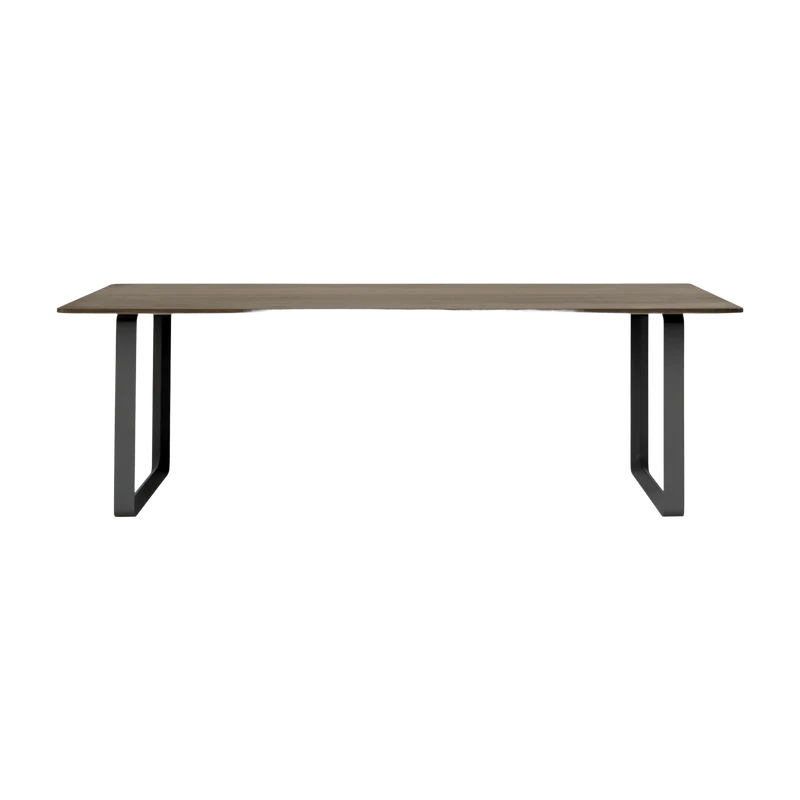 Table en chêne massif fumé et aluminium noir 225 x 90 cm 70/70 - Muuto