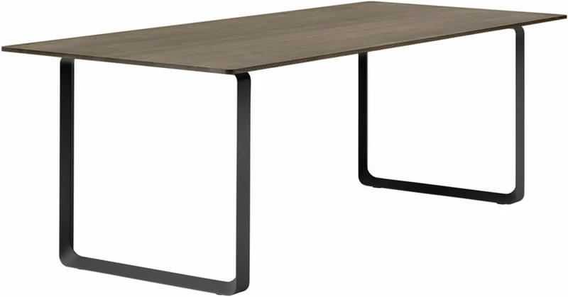 Table en chêne massif fumé et aluminium noir 225 x 90 cm 70/70 - Muuto