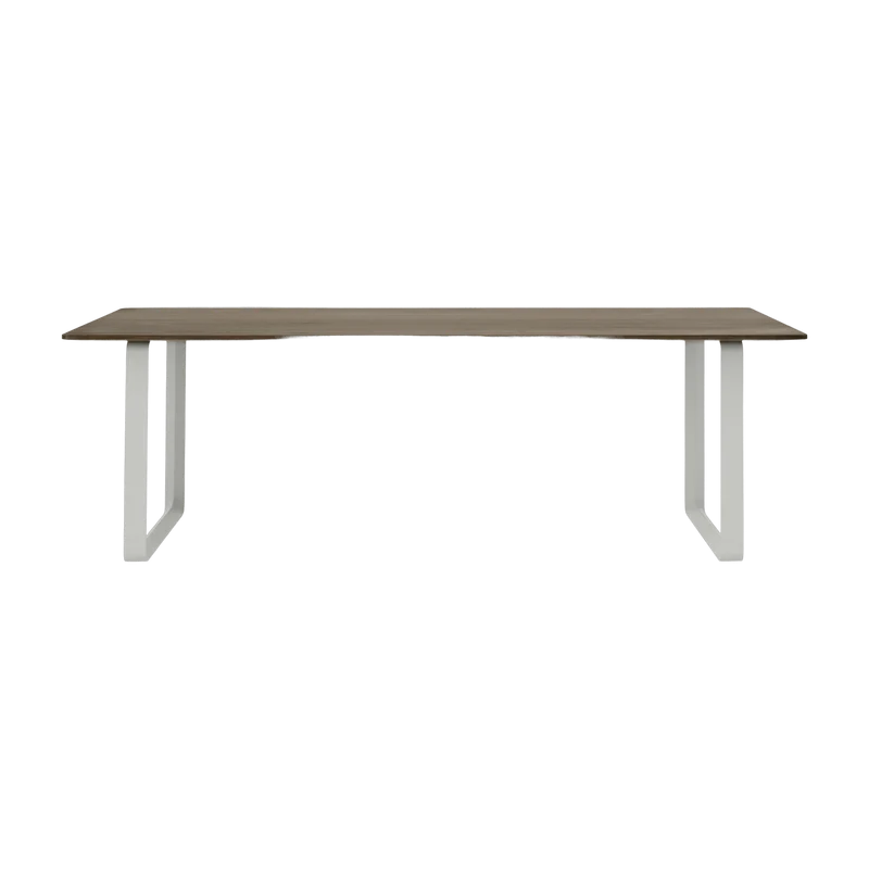 Table en chêne massif fumé et aluminium gris 225 x 90 cm 70/70 - Muuto