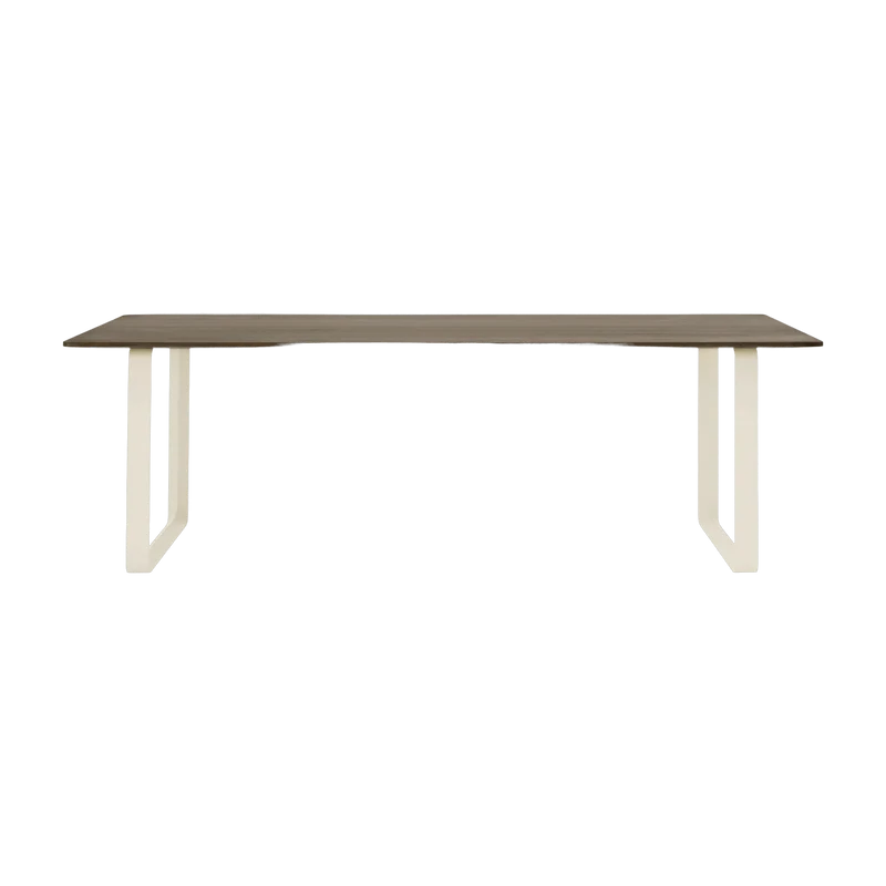 Table en chêne massif fumé et aluminium sable 225 x 90 cm 70/70 - Muuto