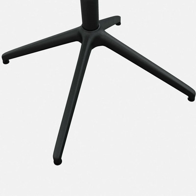 Fauteuil en cuir noir et piètement noir Kendo - Hem