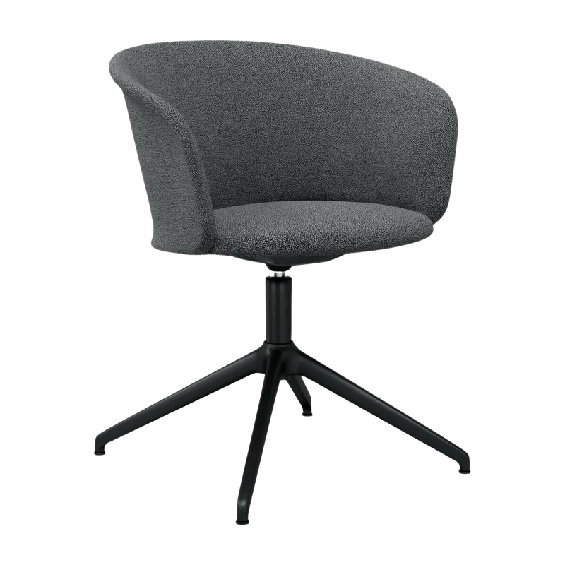Fauteuil Graphite et piètement noir Kendo - Hem
