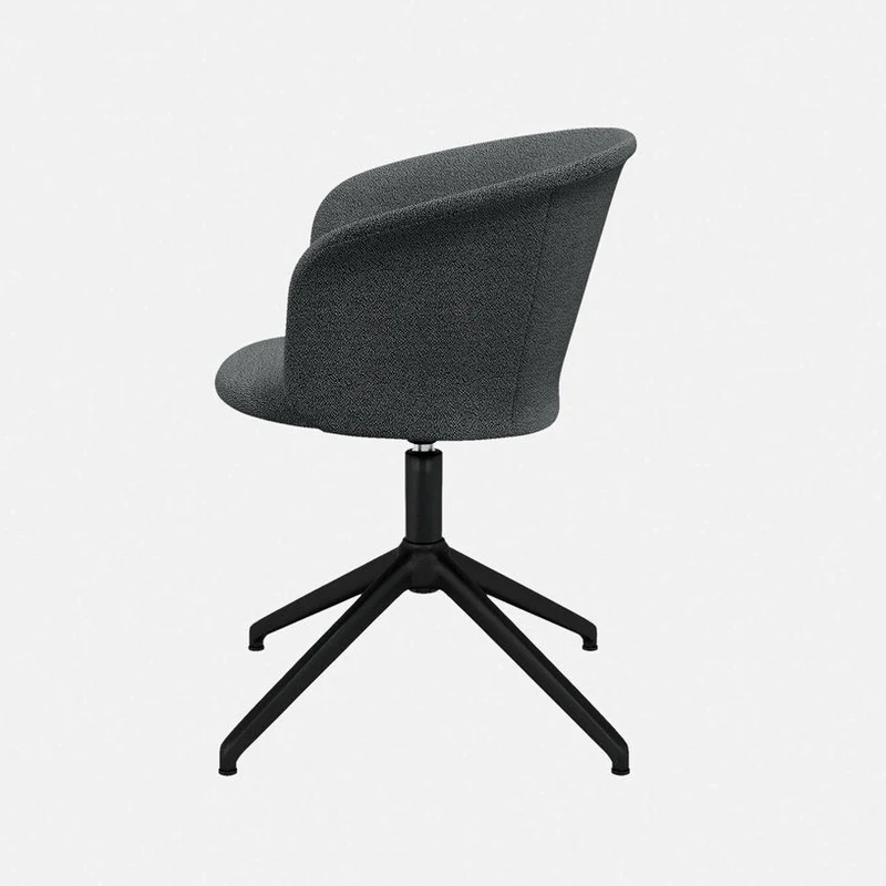 Fauteuil Graphite et piètement noir Kendo - Hem