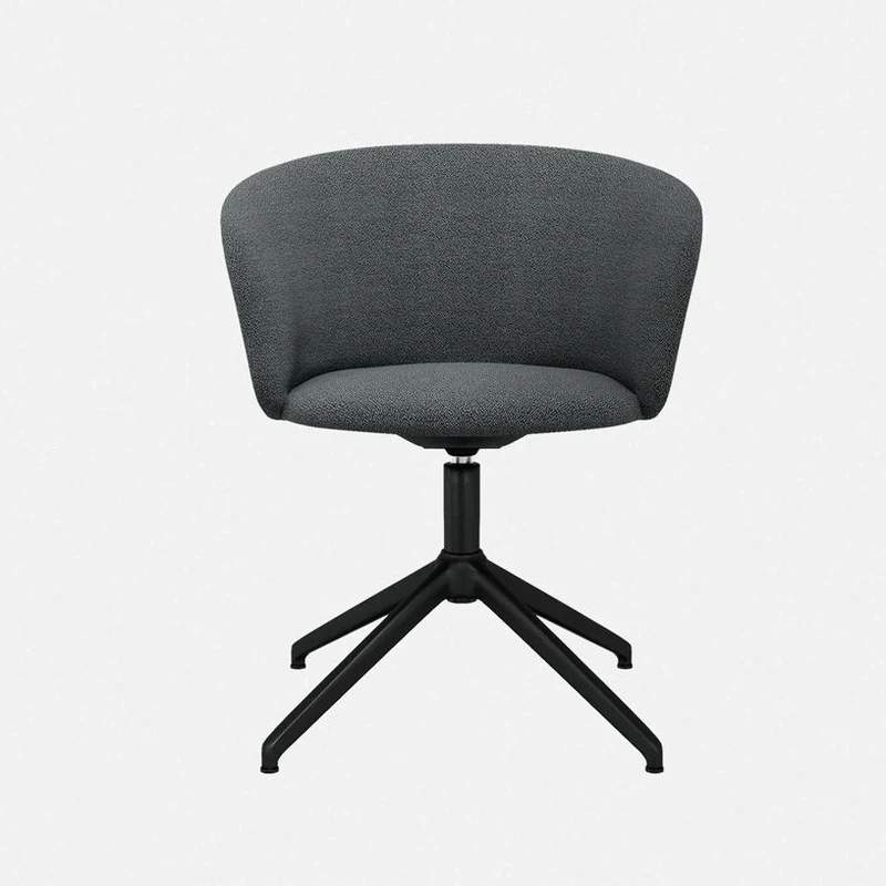 Fauteuil Graphite et piètement noir Kendo - Hem