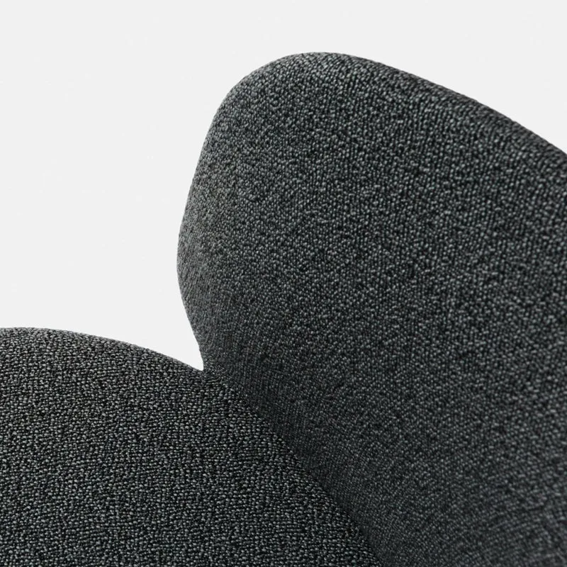 Fauteuil Graphite et piètement noir Kendo - Hem