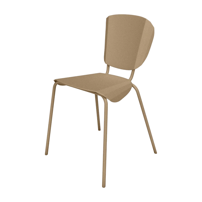 Chaise en acier mat sable Batchair - Matière Grise