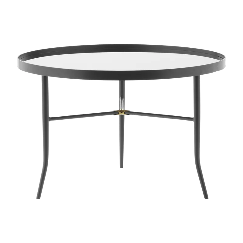 Table basse grise en verre et acier Lug Grey - Normann Copenhagen