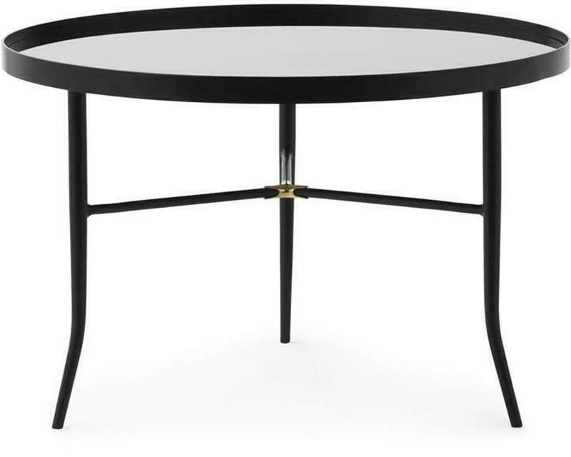 Table basse noire en verre et acier Lug noir - Normann Copenhagen