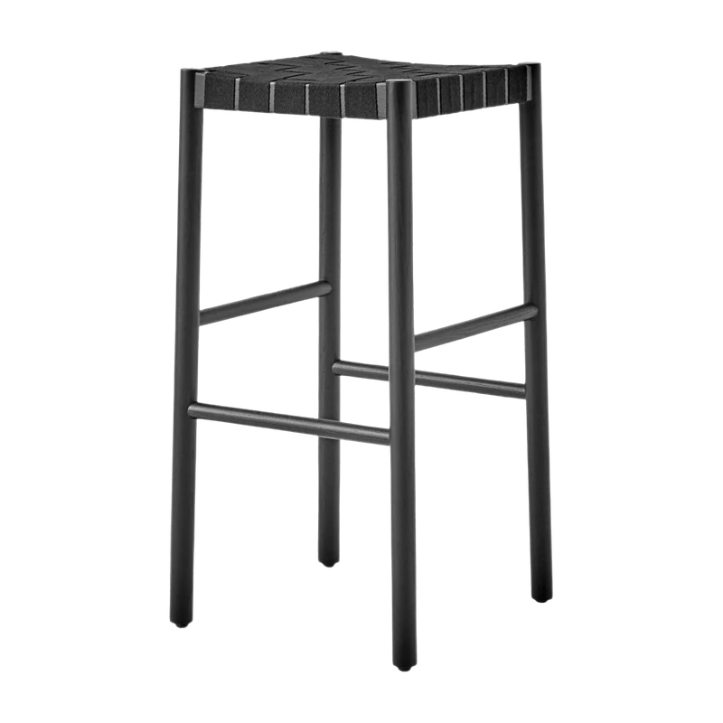 Tabouret de bar noir et piètement noir Betty TK8 - &tradition