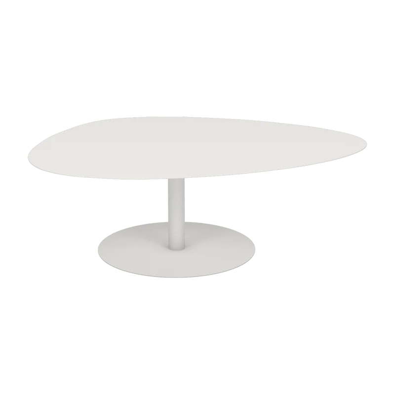 Table basse XL blanche 39 cm Galet - Matière Grise