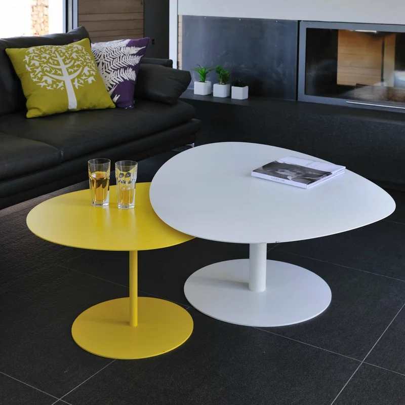 Table basse XL sable 80 cm Galet - Matière Grise