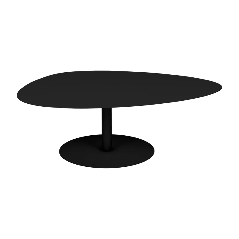 Table basse XL noir mat 80 cm Galet - Matière Grise