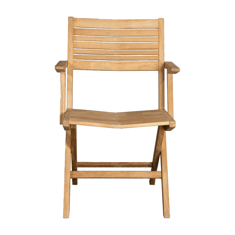 Chaise de jardin avec accoudoirs pliable en teck Flip - Cane-Line