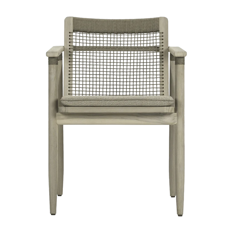 Chaise de jardin avec accoudoirs en teck vieilli David - Vincent Sheppard
