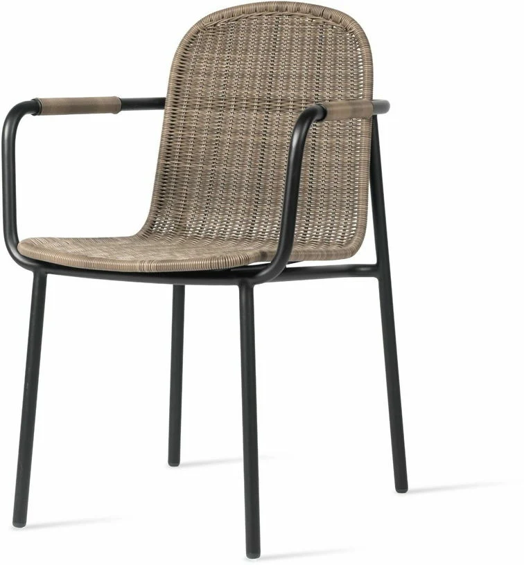 Chaise d'extérieur noir et taupe Wicked - Vincent Sheppard