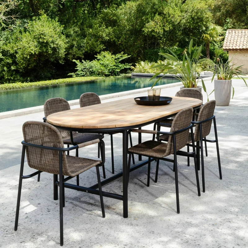 Chaise d'extérieur noir et taupe Wicked - Vincent Sheppard