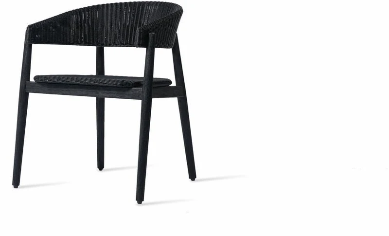 Chaise d'extérieur teck massif noir Mona - Vincent Sheppard