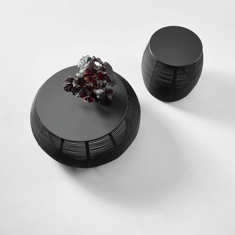 Table basse d'extérieur D93 cm noir Ivo - Vincent Sheppard