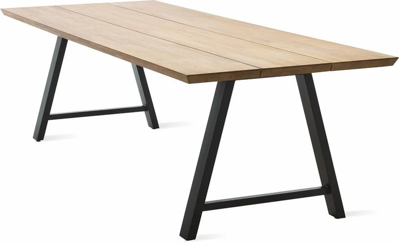 Table d'extérieur teck massif et noir 285 x 100 cm Matteo - Vincent Sheppard