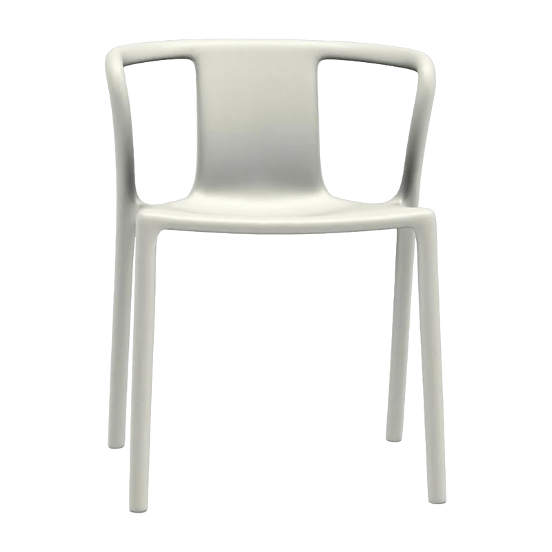 Chaise avec accoudoirs en polypropylène blanche Air - Magis