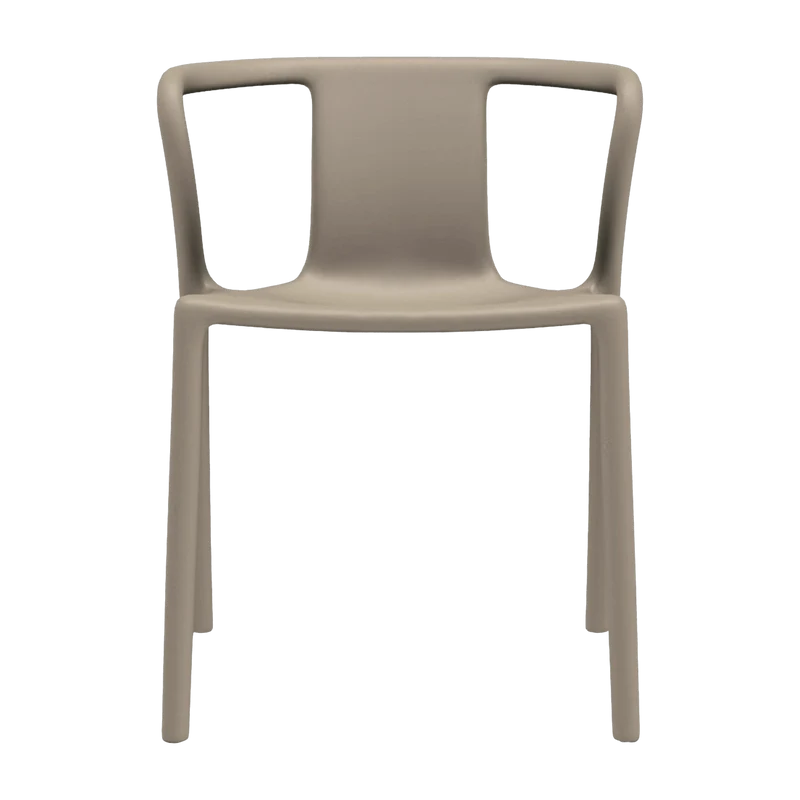 Chaise avec accoudoirs en polypropylène beige Air - Magis