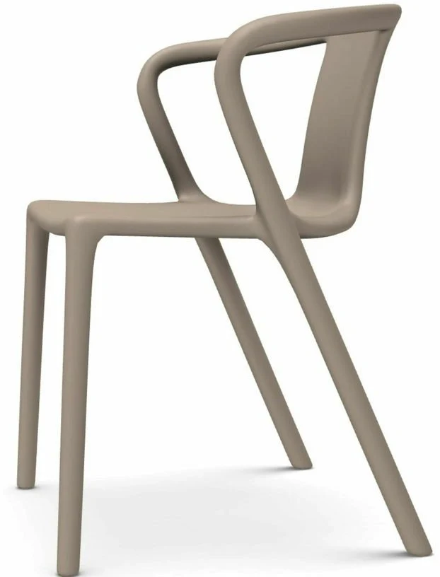 Chaise avec accoudoirs en polypropylène beige Air - Magis